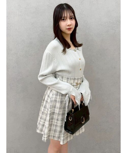 dazzlin（ダズリン）の「ビットマークフレアミニスカート（スカート・レディース・ブラック/アイボリー/レッド・SMALL/MEDIUM）」の13枚目の写真