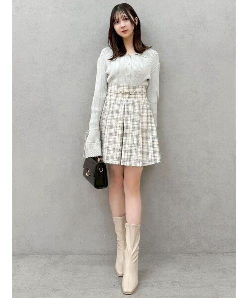 dazzlin（ダズリン）の「ビットマークフレアミニスカート（スカート・レディース・ブラック/アイボリー/レッド・SMALL/MEDIUM）」の14枚目の写真