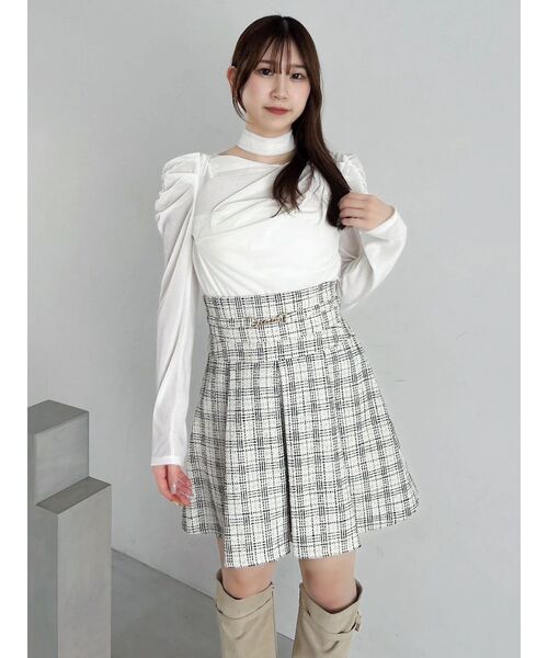 dazzlin（ダズリン）の「ビットマークフレアミニスカート（スカート・レディース・ブラック/アイボリー/レッド・SMALL/MEDIUM）」の15枚目の写真