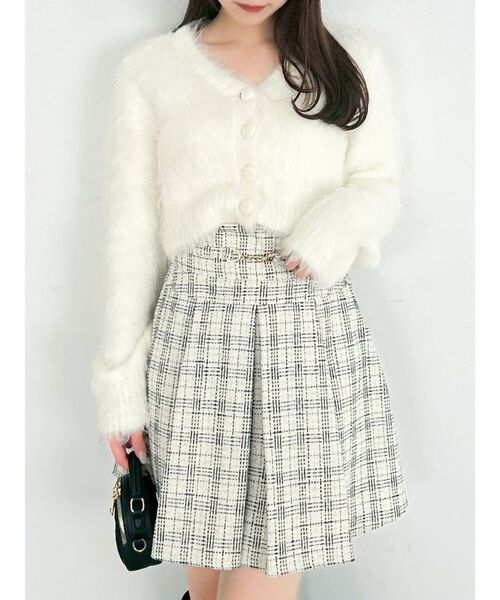 dazzlin（ダズリン）の「ビットマークフレアミニスカート（スカート・レディース・ブラック/アイボリー/レッド・SMALL/MEDIUM）」の17枚目の写真