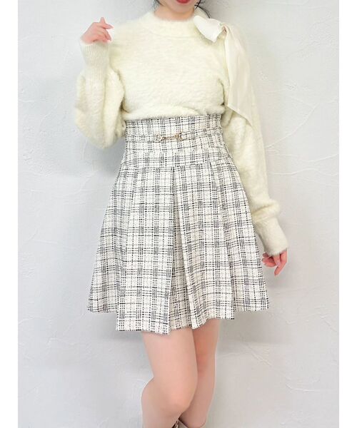 dazzlin（ダズリン）の「ビットマークフレアミニスカート（スカート・レディース・ブラック/アイボリー/レッド・SMALL/MEDIUM）」の19枚目の写真