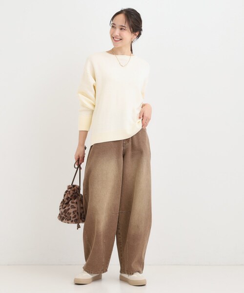 Cutie Blonde（キューティーブロンド）の「【S-LL】立体カーブデニムパンツ（デニムパンツ・レディース・ブルー/ダークブラウン/ブラック・04/03/02/01）」の10枚目の写真