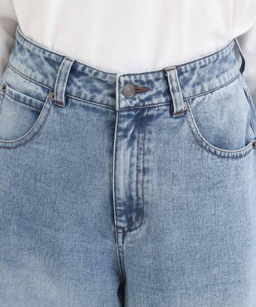 セール】【S-LL】立体カーブデニムパンツ（デニムパンツ）｜Cutie