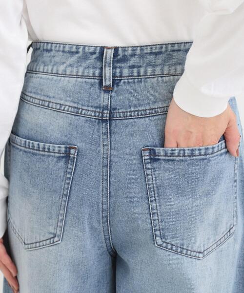 セール】【S-LL】立体カーブデニムパンツ（デニムパンツ）｜Cutie