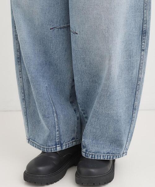 セール】【S-LL】立体カーブデニムパンツ（デニムパンツ）｜Cutie