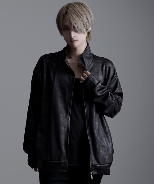 LOUIS CHAVLON(ルイシャブロン)の「『LOUIS CHAVLON /ルイシャブロン』LCレザー風ptZIPスタンド(ブルゾン・メンズ・ブラック/ブラウン・L/M/LL)」の11枚目の写真