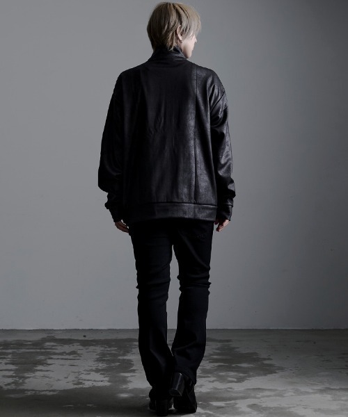 LOUIS CHAVLON(ルイシャブロン)の「『LOUIS CHAVLON /ルイシャブロン』LCレザー風ptZIPスタンド(ブルゾン・メンズ・ブラック/ブラウン・L/M/LL)」の17枚目の写真