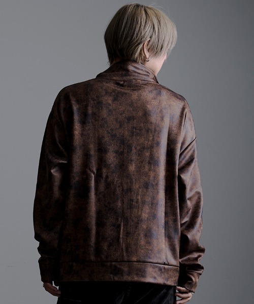LOUIS CHAVLON(ルイシャブロン)の「『LOUIS CHAVLON /ルイシャブロン』LCレザー風ptZIPスタンド(ブルゾン・メンズ・ブラック/ブラウン・L/M/LL)」の19枚目の写真