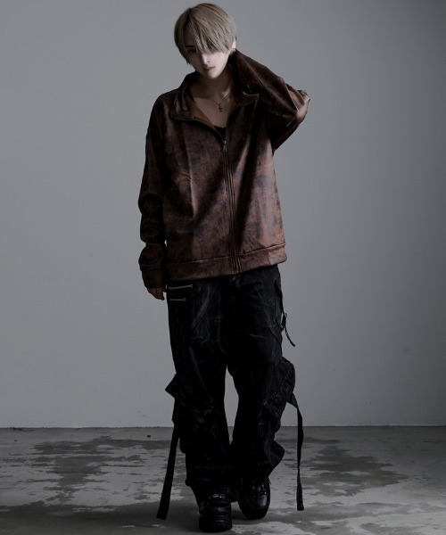 LOUIS CHAVLON(ルイシャブロン)の「『LOUIS CHAVLON /ルイシャブロン』LCレザー風ptZIPスタンド(ブルゾン・メンズ・ブラック/ブラウン・L/M/LL)」の20枚目の写真