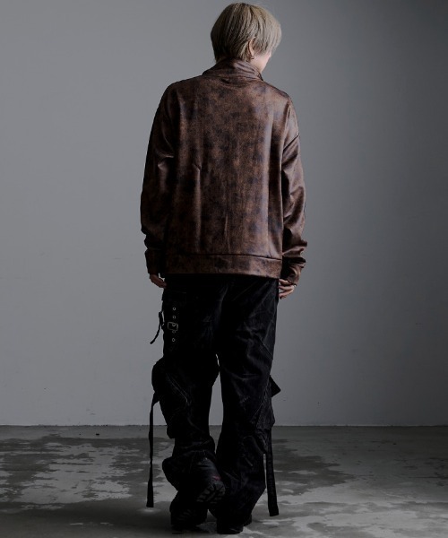 LOUIS CHAVLON(ルイシャブロン)の「『LOUIS CHAVLON /ルイシャブロン』LCレザー風ptZIPスタンド(ブルゾン・メンズ・ブラック/ブラウン・L/M/LL)」の21枚目の写真
