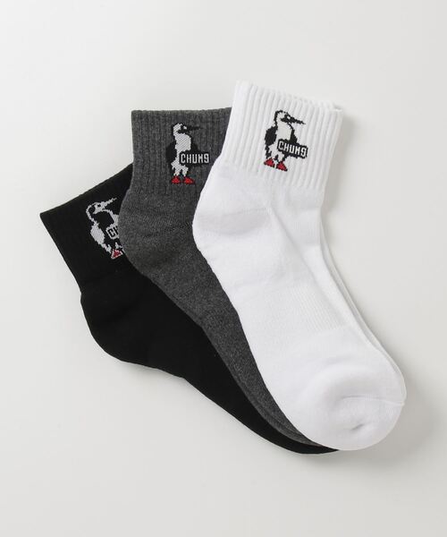CHUMS（チャムス）の「【CHUMS】3P CHUMS Booby Crew Socks（ソックス/靴下・メンズ・その他・MEDIUM/SMALL）」の2枚目の写真