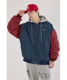 定価¥29,700【極美品】ビームス/オーバーサイズMA-1/ブルーネイビー/L 定価¥29,700【極美品】ビームス/オーバーサイズMA-1/ブルー