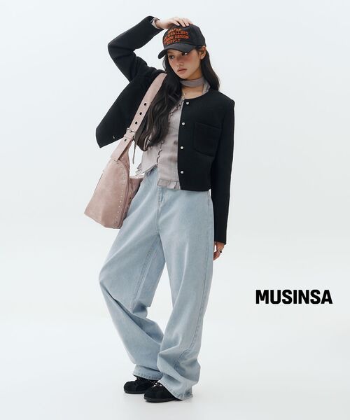 ILLIGO(イリゴ)の「リボンタイスクエアネックロングブラウスグレー(シャツ/ブラウス・レディース・その他・SMALL/MEDIUM)」の4枚目の写真