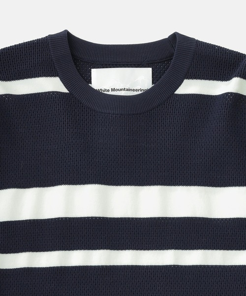 WHITE MOUNTAINEERING（ホワイトマウンテニアリング）の「WHITE MOUNTAINEERING STRIPE KNIT PULLOVER WM2571602（ニット/セーター・メンズ・ネイビー・L）」の3枚目の写真