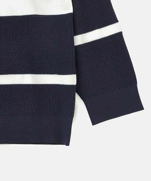 WHITE MOUNTAINEERING（ホワイトマウンテニアリング）の「WHITE MOUNTAINEERING STRIPE KNIT PULLOVER WM2571602（ニット/セーター・メンズ・ネイビー・L）」の4枚目の写真