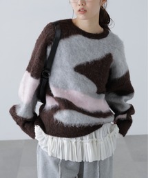 FREE'S MART | 起毛ニュアンス柄ニット(Tシャツ/カットソー)