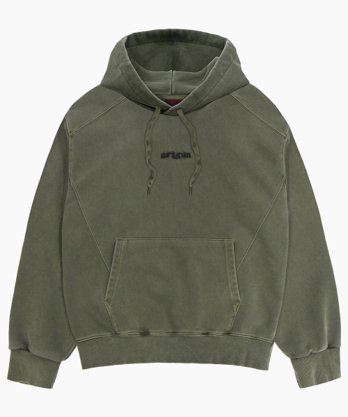 CRIGUN(クリガン)の「ピグメントSmallLogoフードパーカーKHAKI(パーカー・レディース・カーキ・MEDIUM/LARGE/X-LARGE/XX-LARGE)」の6枚目の写真
