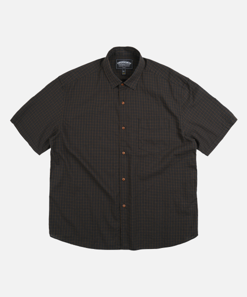 FRIZMWORKS(フリズムワークス)の「COTTON CHECK RELAXED HALF SHIRT _ BLACK(シャツ/ブラウス・メンズ・その他・MEDIUM/LARGE/X-LARGE/SMALL)」の1枚目の写真