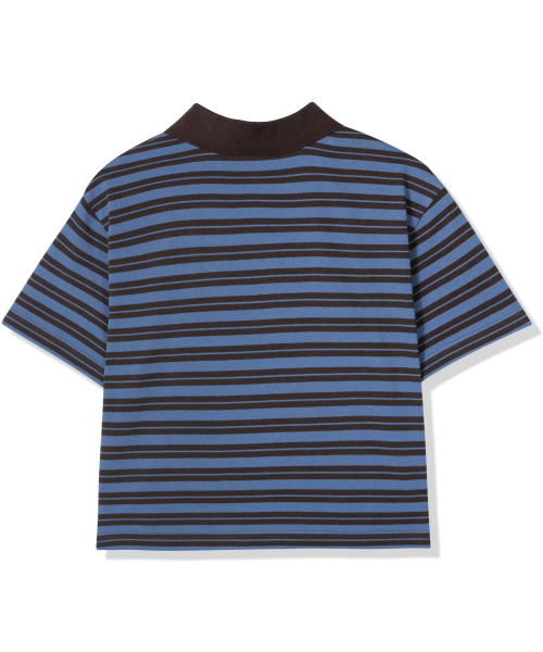 GUBIN（グビン）の「[シーズンオフ] (W)クロップストライプカラーTシャツ（ポロシャツ・レディース・その他・FREE）」の2枚目の写真