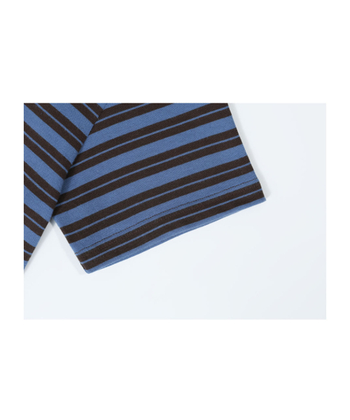 GUBIN（グビン）の「[シーズンオフ] (W)クロップストライプカラーTシャツ（ポロシャツ・レディース・その他・FREE）」の5枚目の写真