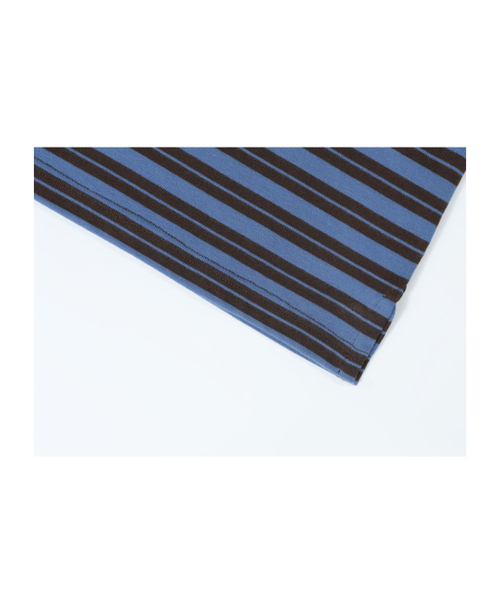 GUBIN（グビン）の「[シーズンオフ] (W)クロップストライプカラーTシャツ（ポロシャツ・レディース・その他・FREE）」の6枚目の写真