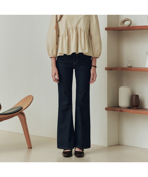 セール】ノンフェイドブーツカットデニムパンツ / ディープインディゴ