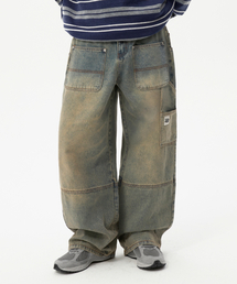 TRILLION（トリリオン）の「Reverse Carpenter Washing Wide Denim Pants [Beige Blue]（デニムパンツ・メンズ）」
