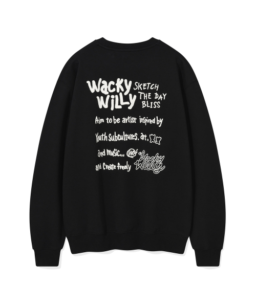 Wacky WiLLy(ワッキーウィリー)の「バックプリントレタリングスウェットブラック(スウェット・レディース・その他・SMALL/MEDIUM/LARGE/X-LARGE)」の3枚目の写真
