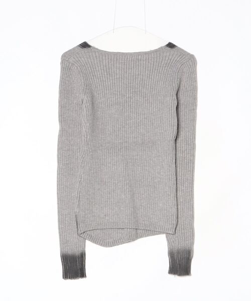 .KOM(ドットコム)の「A'GEM/9 × .kom 『.kom/ドットケーオーエム』【Y2K】 グラデーションリブニットトップス(ニット/セーター・レディース・ブラック/グレー・FREE)」の15枚目の写真
