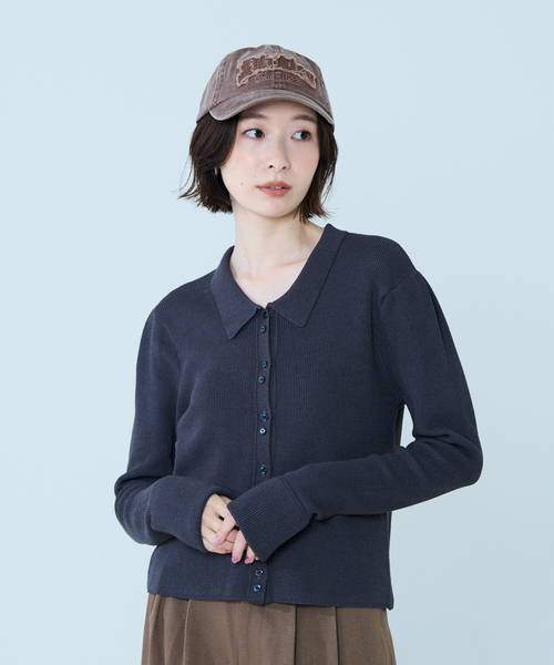 Dickies(ディッキーズ)の「【Dickies/ディッキーズ】EX PIGMENT LOGO CAP/キャップ/81277300/フリンジ加工/ダメージ加工/デニム/コットン【WEB限定】(キャップ・レディース・ブラック/ベージュ/ブラウン・フリー)」の7枚目の写真