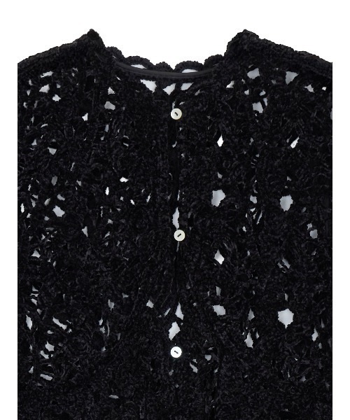 UND VELOUR LACE PEPLUM KNIT TOP（ニット/セーター）｜Ameri（アメリ