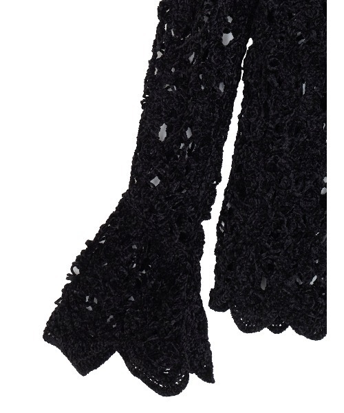 UND VELOUR LACE PEPLUM KNIT TOP（ニット/セーター）｜Ameri（アメリ