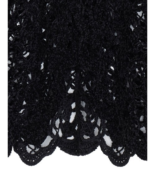 UND VELOUR LACE PEPLUM KNIT TOP（ニット/セーター）｜Ameri（アメリ