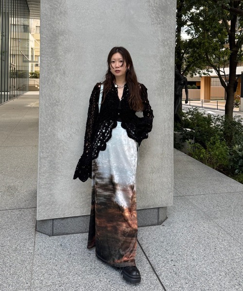 UND VELOUR LACE PEPLUM KNIT TOP（ニット/セーター）｜Ameri（アメリ