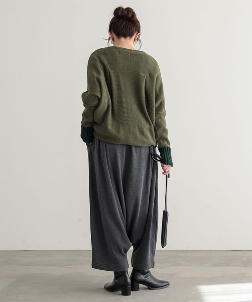 n'OrLABEL(ノアールレーベル)の「裏シャギーサルエルパンツ(その他パンツ・レディース・ブラック/チャコールグレー・FREE)」の8枚目の写真