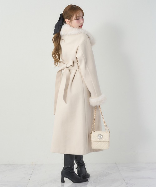 secret agents ファー付きロングコート secret agents ファー付きロングコート secret agents ファー付き