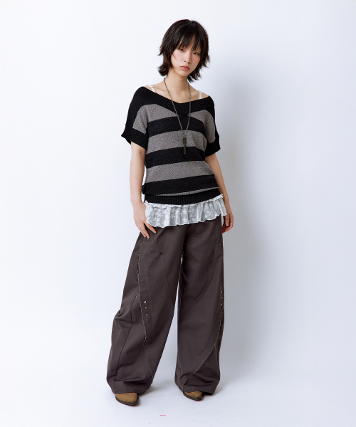 ROUGHNECK(ラフネック)の「デストロイドワイドパンツブラウン(その他パンツ・レディース・その他・MEDIUM/SMALL)」の17枚目の写真