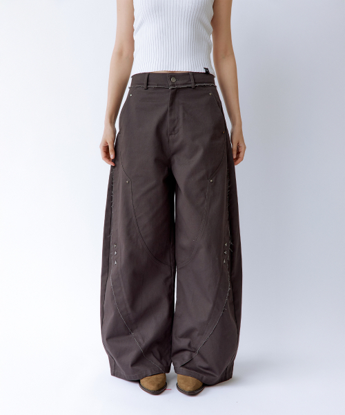 ROUGHNECK(ラフネック)の「デストロイドワイドパンツブラウン(その他パンツ・レディース・その他・MEDIUM/SMALL)」の10枚目の写真