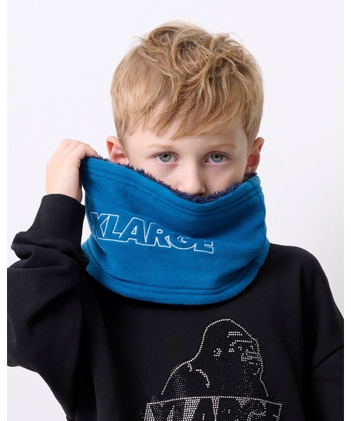 XLARGE KIDS(エクストララージキッズ)の「スヌード(ネックウォーマー/スヌード・キッズ・ブラック/ブルー・F)」の1枚目の写真