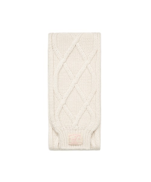 ROCKFISH WEATHERWEAR（ロックフィッシュウェザーウェア）の「DIAMOND CABLE SCARF（マフラー・レディース・グレー/アイボリー/オリーブ/ラベンダー・FREE）」の9枚目の写真