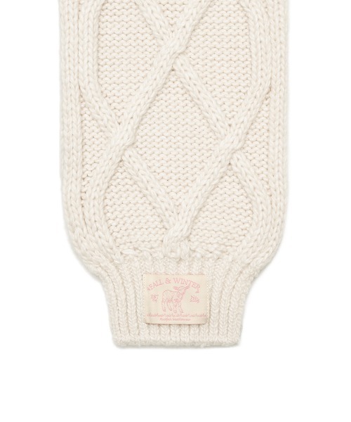 ROCKFISH WEATHERWEAR（ロックフィッシュウェザーウェア）の「DIAMOND CABLE SCARF（マフラー・レディース・グレー/アイボリー/オリーブ/ラベンダー・FREE）」の10枚目の写真