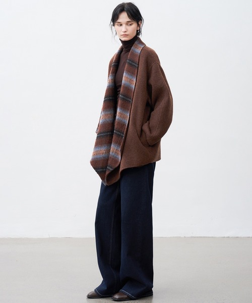 tageechita（タジチタ）の「【tageechita】ベルテッド ダブルフェイスウールコート（ピーコート・レディース・ブラウン・S/M）」の5枚目の写真