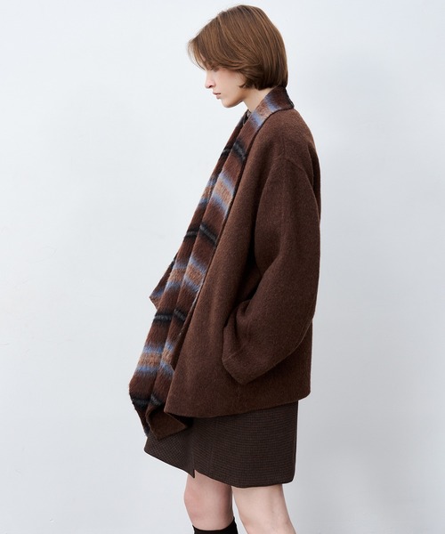 tageechita（タジチタ）の「【tageechita】ベルテッド ダブルフェイスウールコート（ピーコート・レディース・ブラウン・S/M）」の10枚目の写真