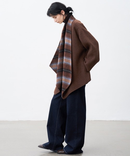 tageechita（タジチタ）の「【tageechita】ベルテッド ダブルフェイスウールコート（ピーコート・レディース・ブラウン・S/M）」の17枚目の写真