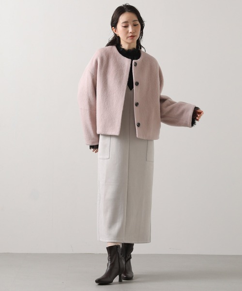 はち　　ラスティーク　ＬＵシャギーショートコート セール】LUシャギーショートコート（その他アウター）｜Gready