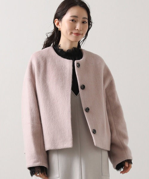 Gready Brilliant(グレディブリリアン)の「LUシャギーショートコート(その他アウター・レディース・ライトグレー系/ピンク・38)」の19枚目の写真