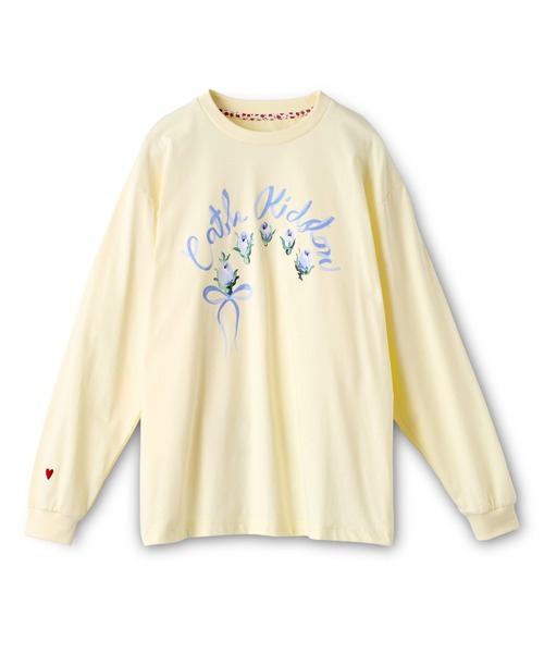 Cath Kidston(キャスキッドソン)の「ロングスリーブTシャツ Ribbon Floral(Tシャツ/カットソー・レディース・ホワイト/ブラウン/ピンク/ライトイエロー・FREE)」の3枚目の写真