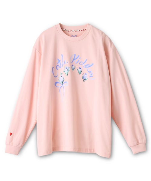 Cath Kidston(キャスキッドソン)の「ロングスリーブTシャツ Ribbon Floral(Tシャツ/カットソー・レディース・ホワイト/ブラウン/ピンク/ライトイエロー・FREE)」の4枚目の写真