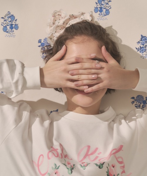 Cath Kidston(キャスキッドソン)の「ロングスリーブTシャツ Ribbon Floral(Tシャツ/カットソー・レディース・ホワイト/ブラウン/ピンク/ライトイエロー・FREE)」の19枚目の写真