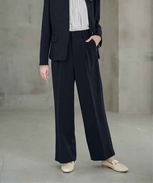ikka(イッカ)の「【洗濯機で洗える/セットアップ対応】ウォッシャブルワイドパンツ(その他パンツ・レディース・ネイビー/ブラック・M/L/XL/S)」の7枚目の写真